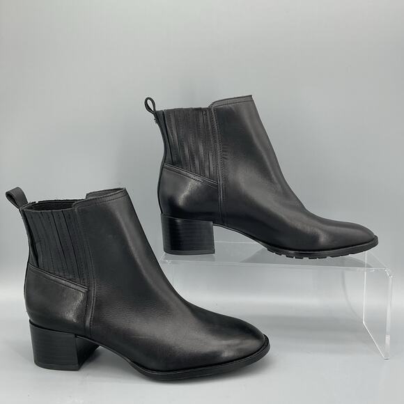 NEW Sam Edelman Women’s Kaiti Block Heel Ankle Boots Black Size 6 - Picture 1 of 11